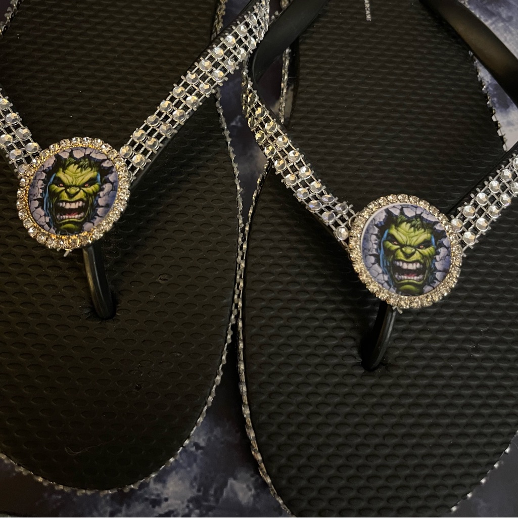Incredible Hulk Flip Flops